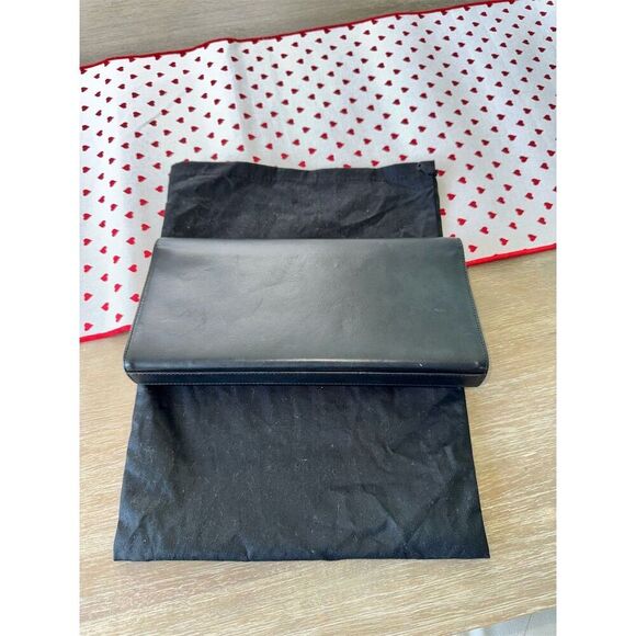 Saint Laurent Kate‎ Clutch Black Leather Gold Hardware Women's Bag - Picture 12 of 15